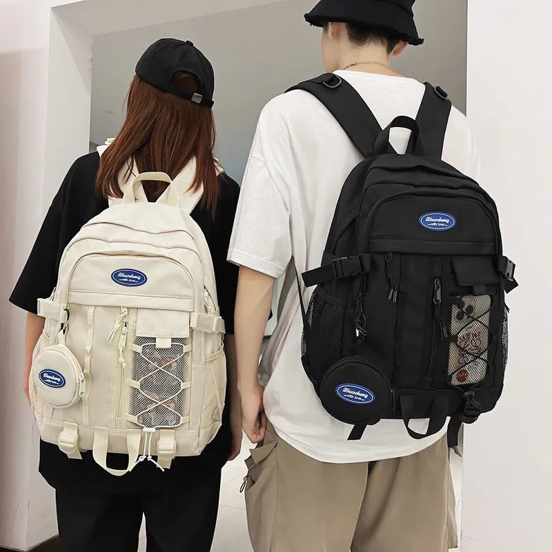 Solid Color Backpack for Teen School College Travel Daypack School Bag Bookbag