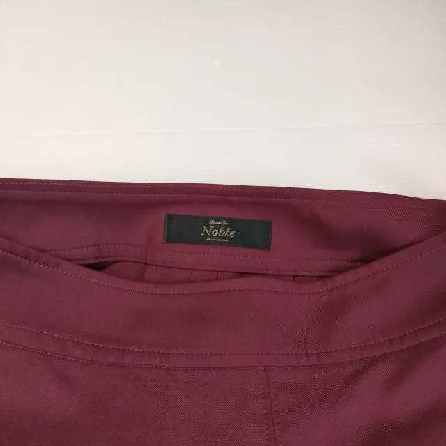 Spick and Span Noble ガウチョパンツ キュロット スリット入り パンツ ボルドー レディース スピック＆スパン ノーブル【中古】3-0423M∞