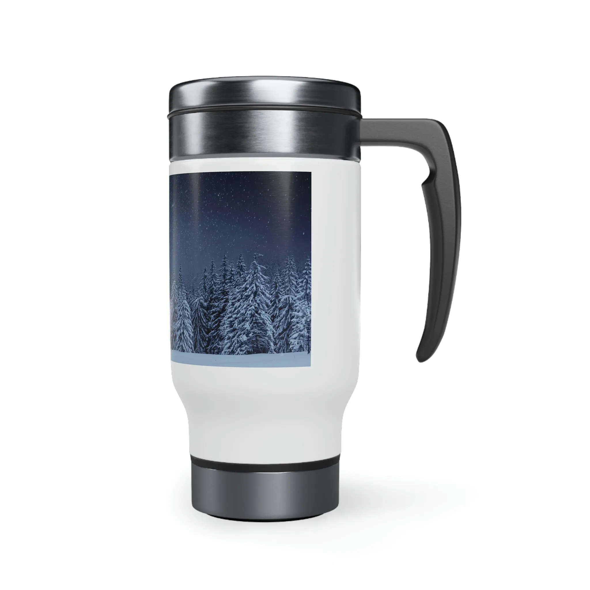 Stainless Steel Travel Mug with Handle, 14oz