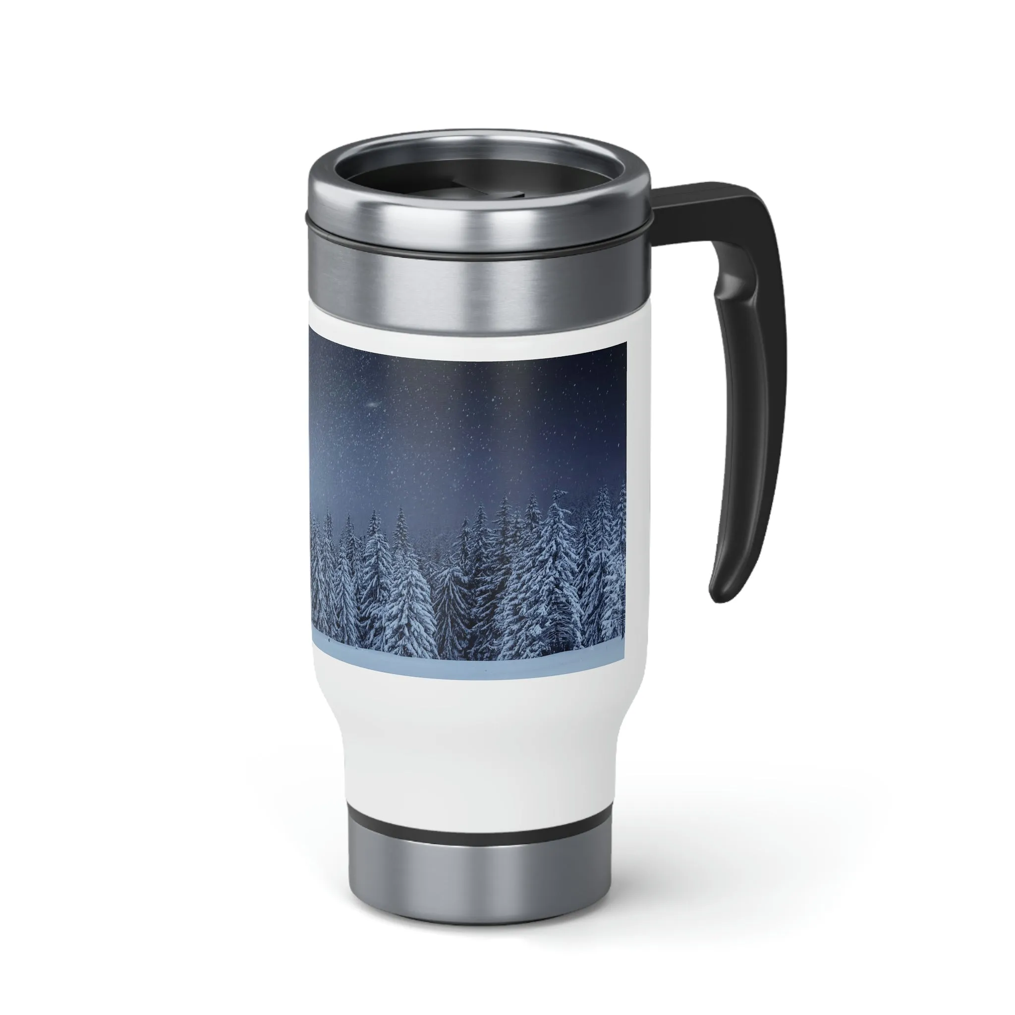 Stainless Steel Travel Mug with Handle, 14oz