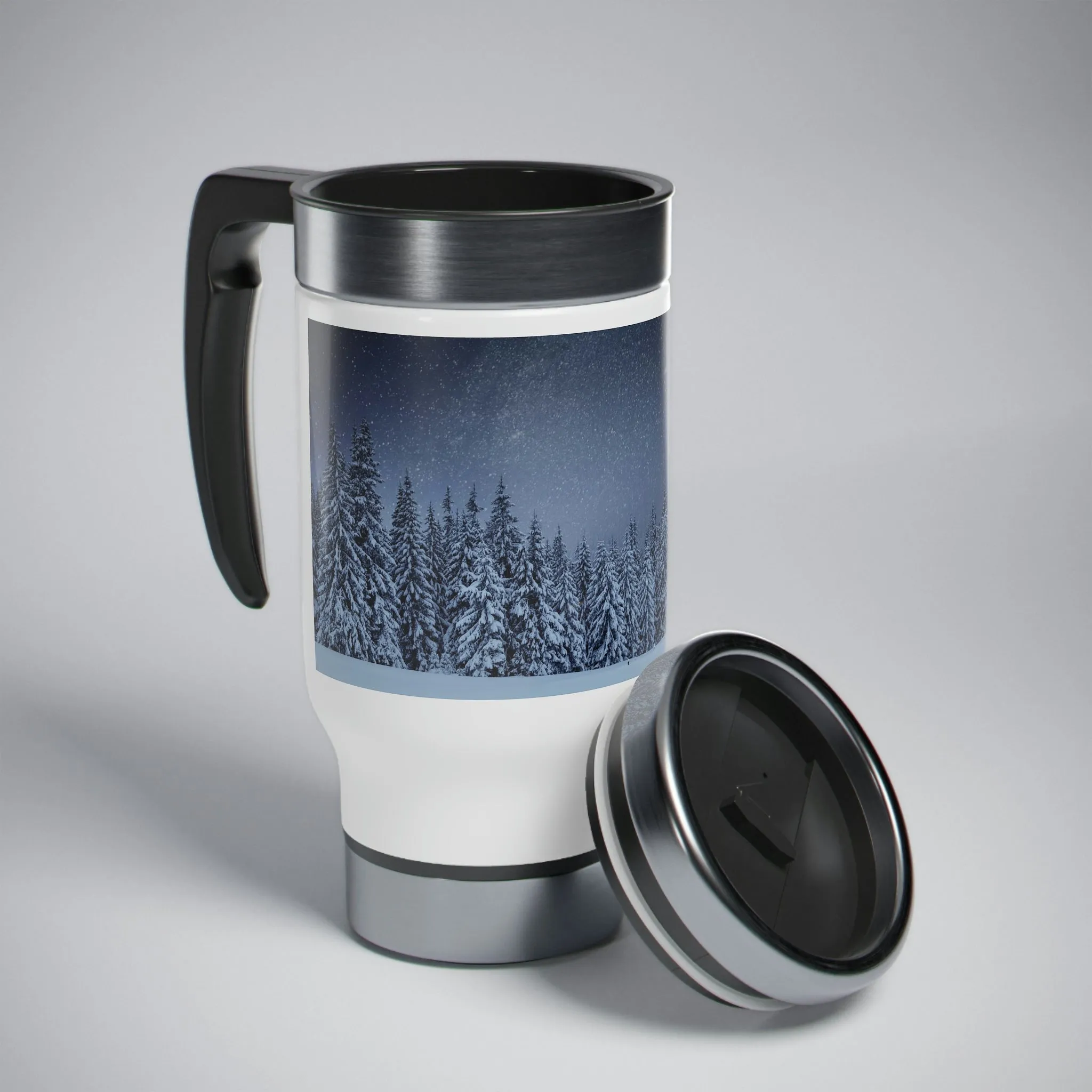 Stainless Steel Travel Mug with Handle, 14oz