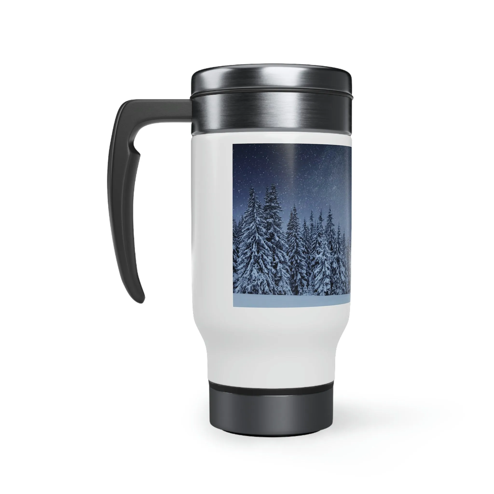 Stainless Steel Travel Mug with Handle, 14oz