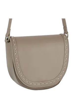 Stitch Flap Saddle Crossbody Bag