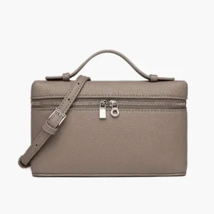 Stylish Loreen Faux Leather Handbag with Adjustable Shoulder Strap and Gold Logo Emblem