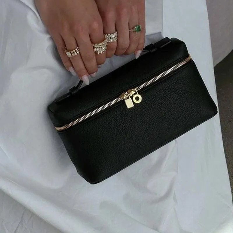 Stylish Loreen Faux Leather Handbag with Adjustable Shoulder Strap and Gold Logo Emblem
