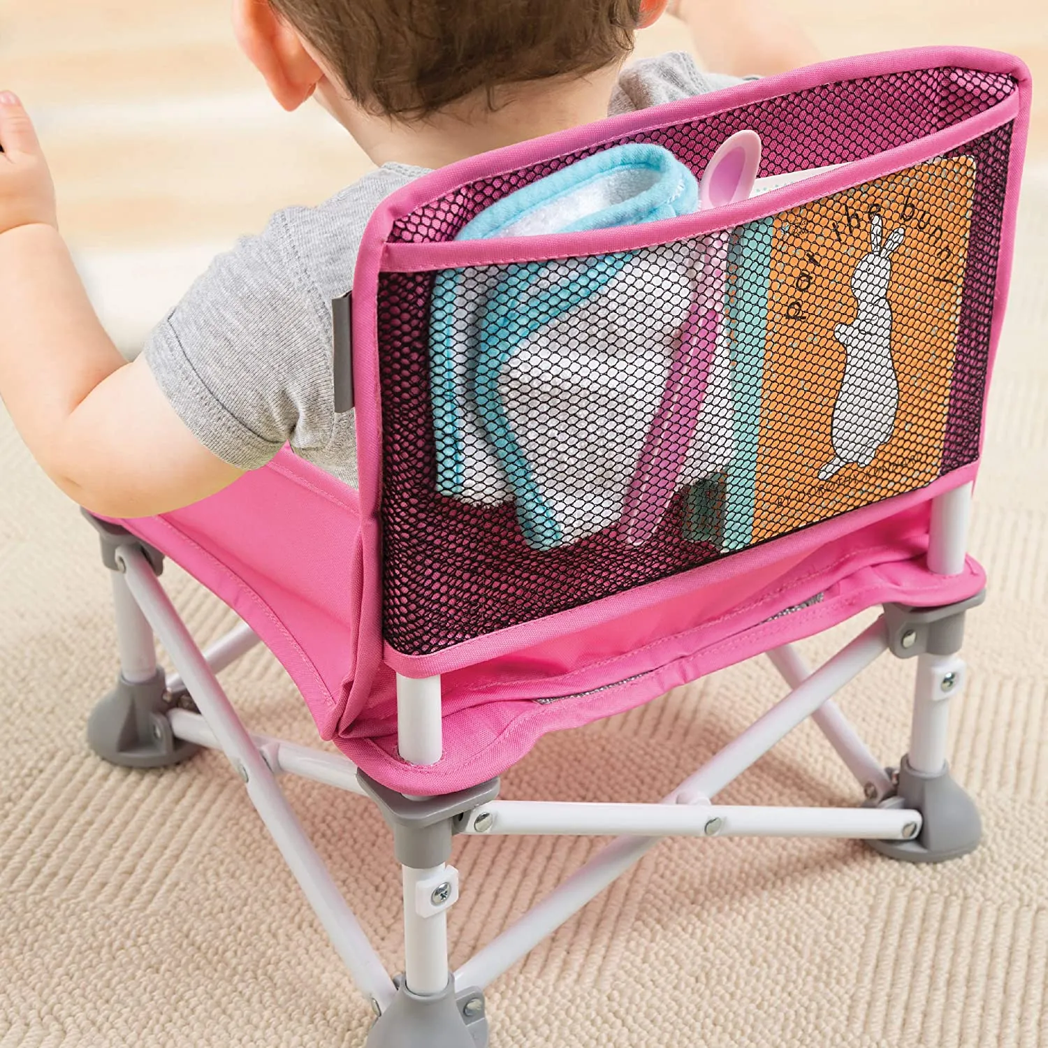 Summer Pop ‘N Sit Portable Booster Chair, Pink – Booster Seat for Indoor/Outdoor Use – Fast, Easy and Compact Fold