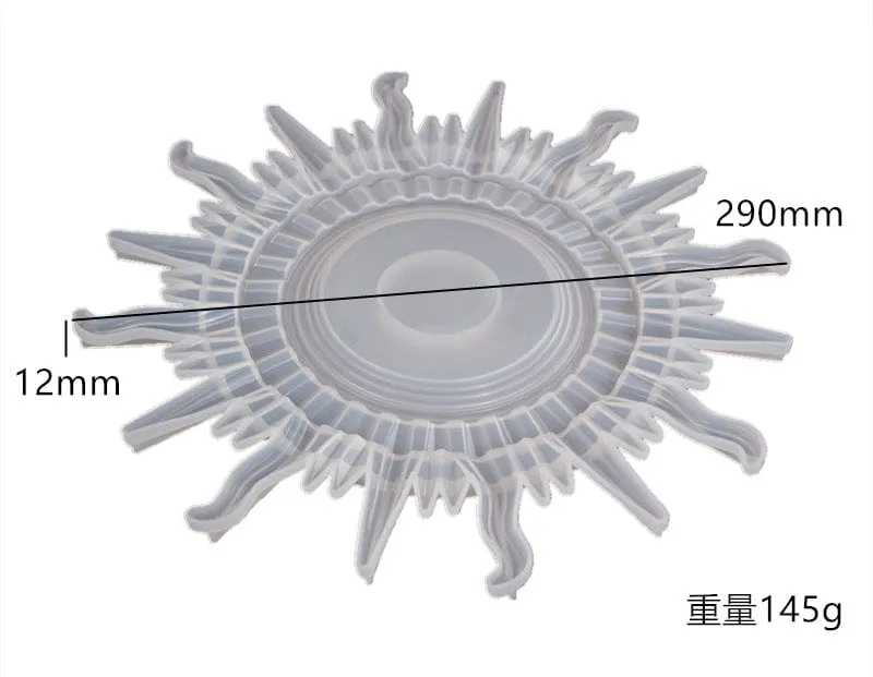 Sun Shaped Mirror Resin Mold | 5 Acrylic Mirrors Absolutely Free