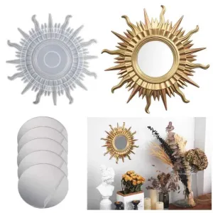 Sun Shaped Mirror Resin Mold | 5 Acrylic Mirrors Absolutely Free