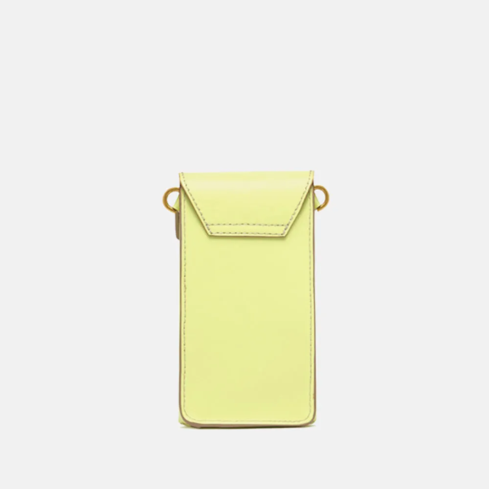 Sunny Yellow Leather Corallo Phone Bag