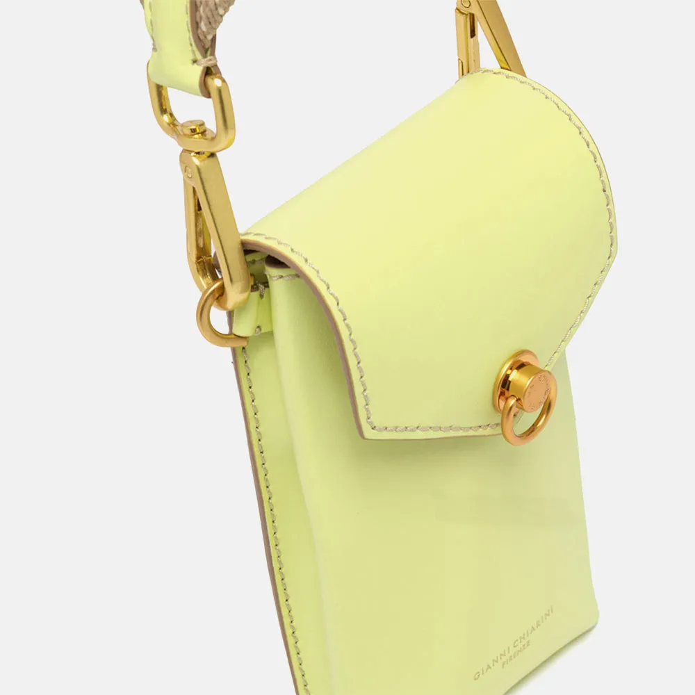 Sunny Yellow Leather Corallo Phone Bag