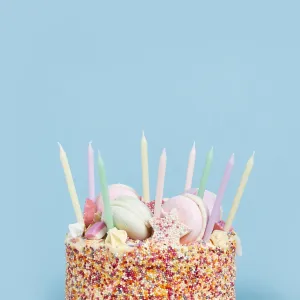 Tall Pastel Cake Candles