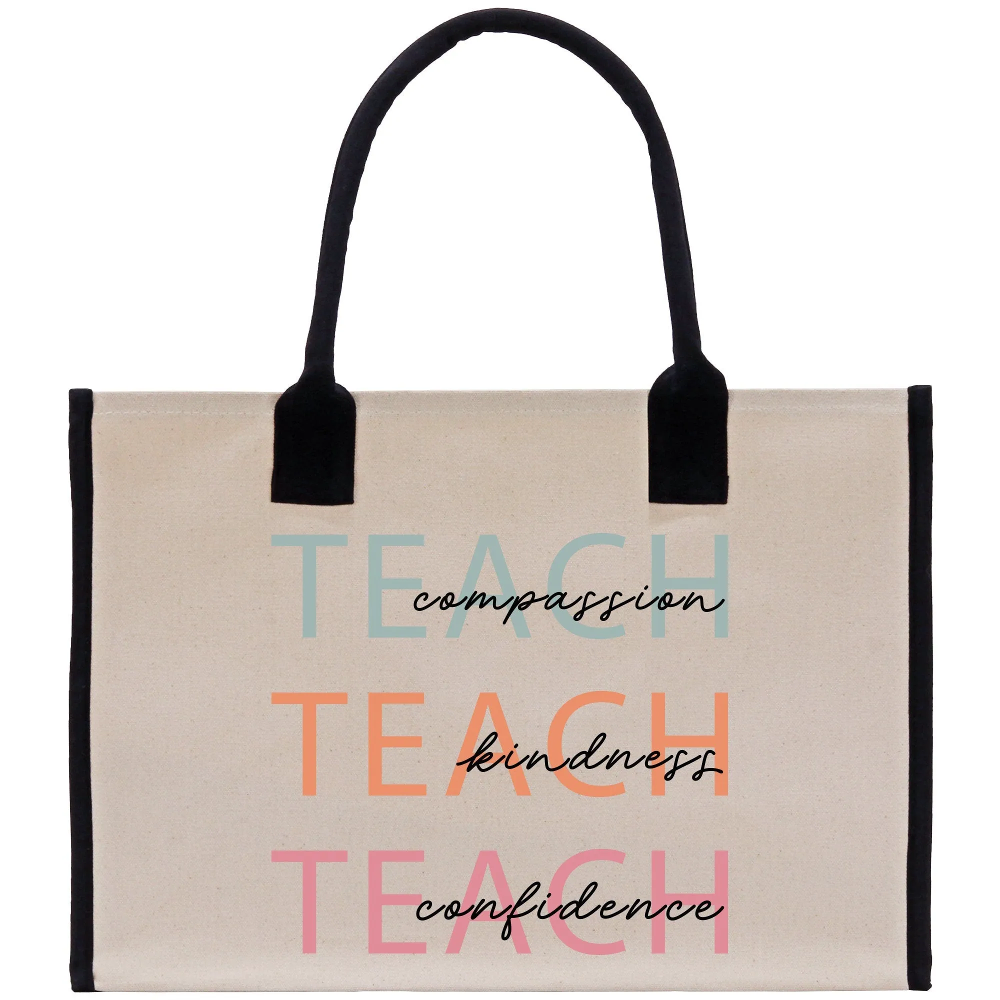 Teacher Cotton Canvas Tote Bag Gift for Teachers Teacher Life Tote Teacher Appreciation Gift Bag