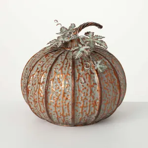 Textured Metal Round Pumpkin