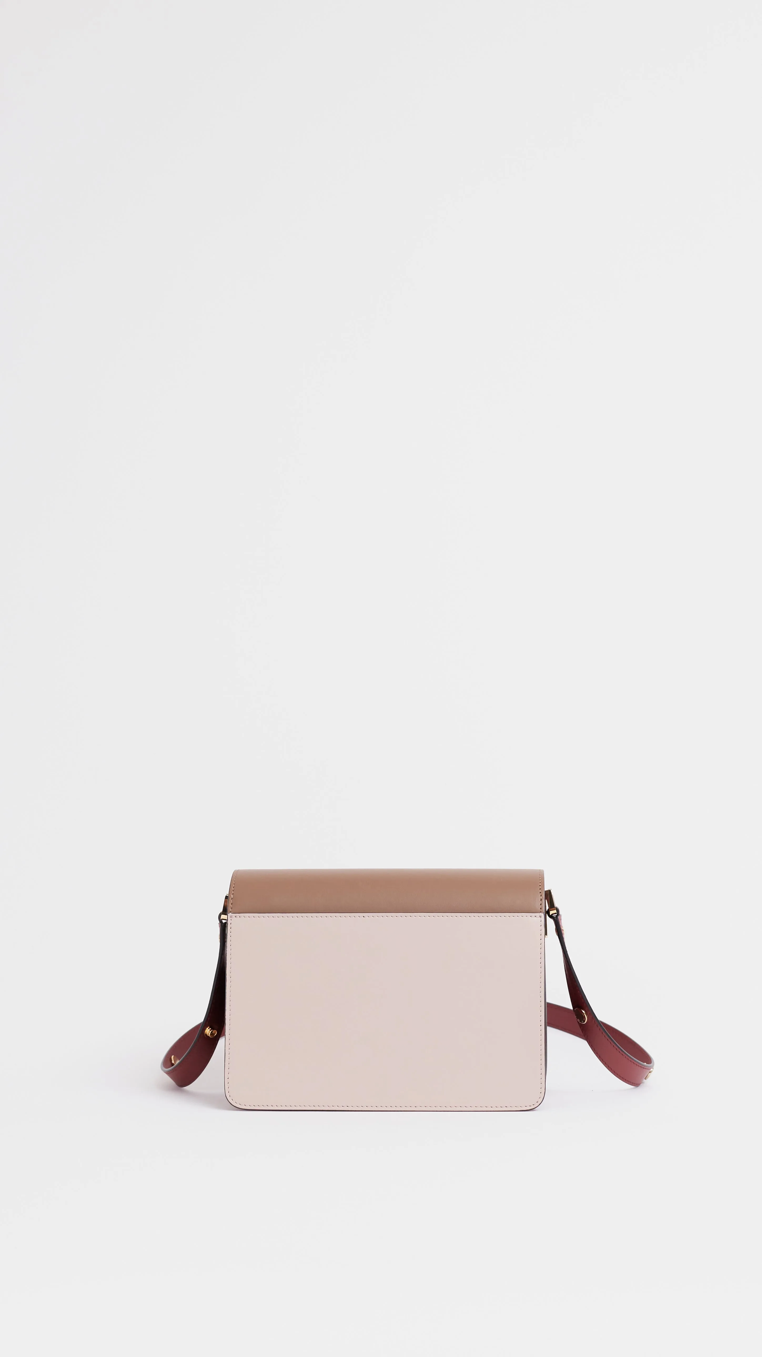 Trunk Bag in Gold Brown, Quartz and Burgundy