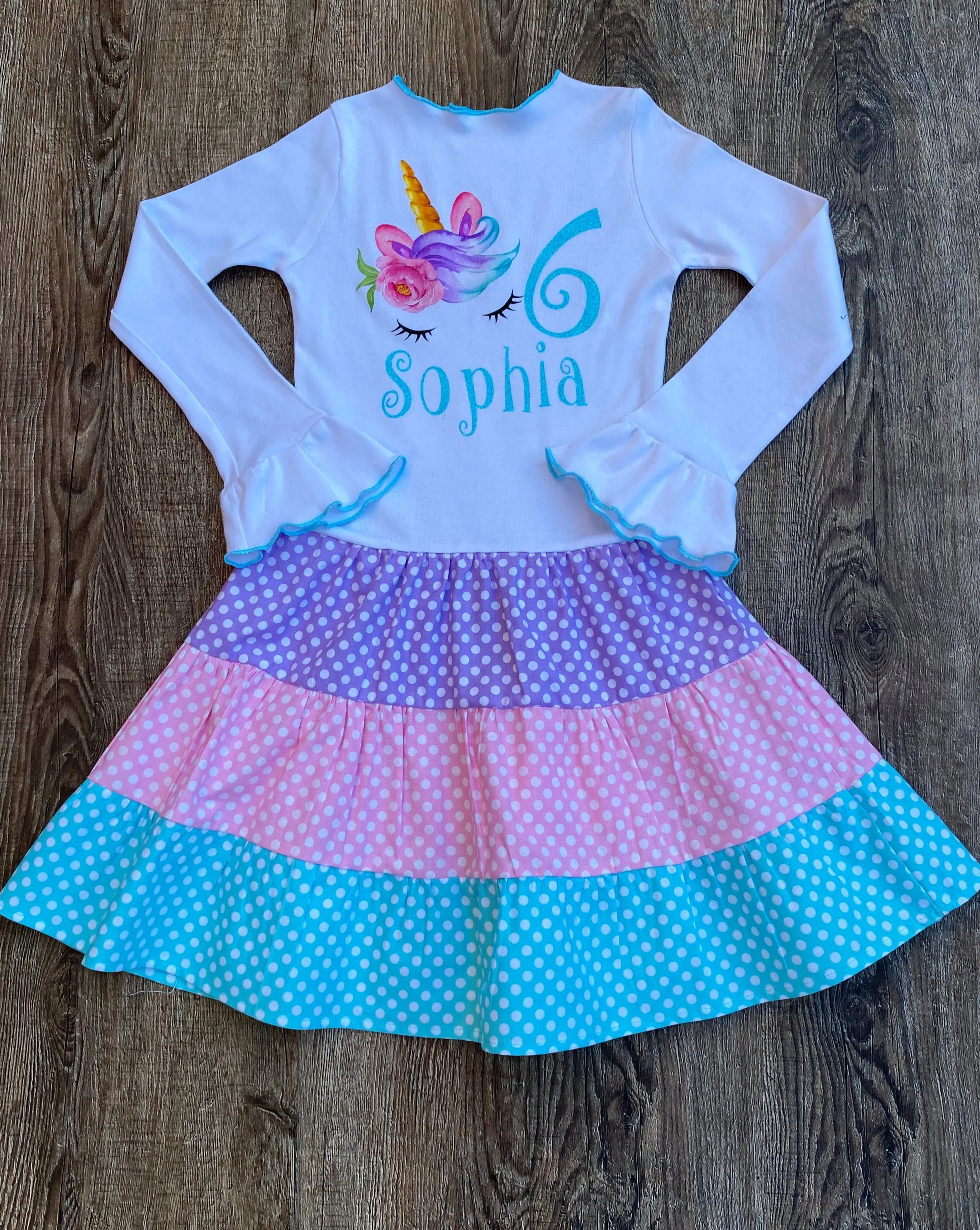 Unicorn Personalized Birthday Dress