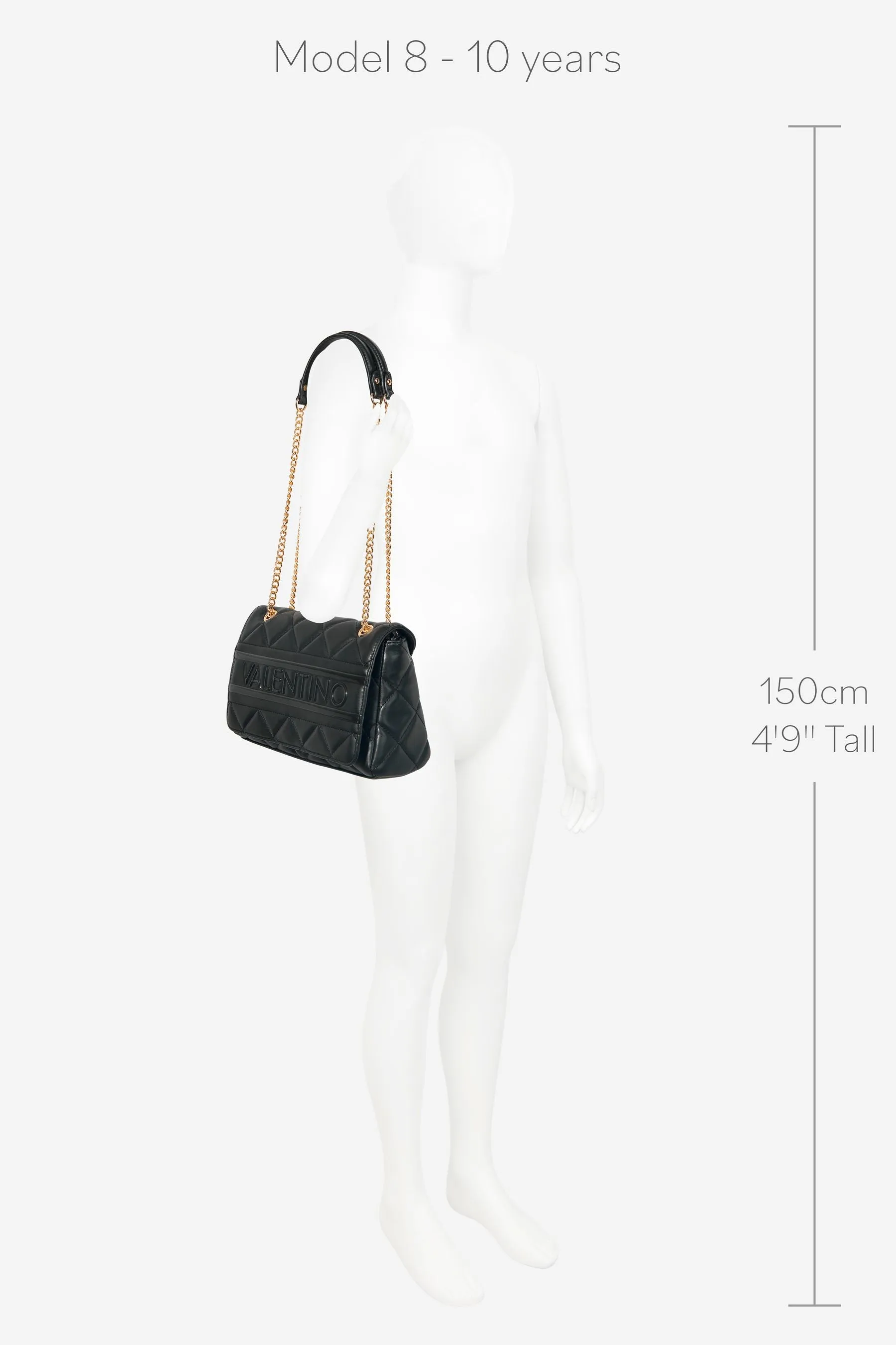 Valentino Girls Ada Flap Bag in Black (W:26.5cm)