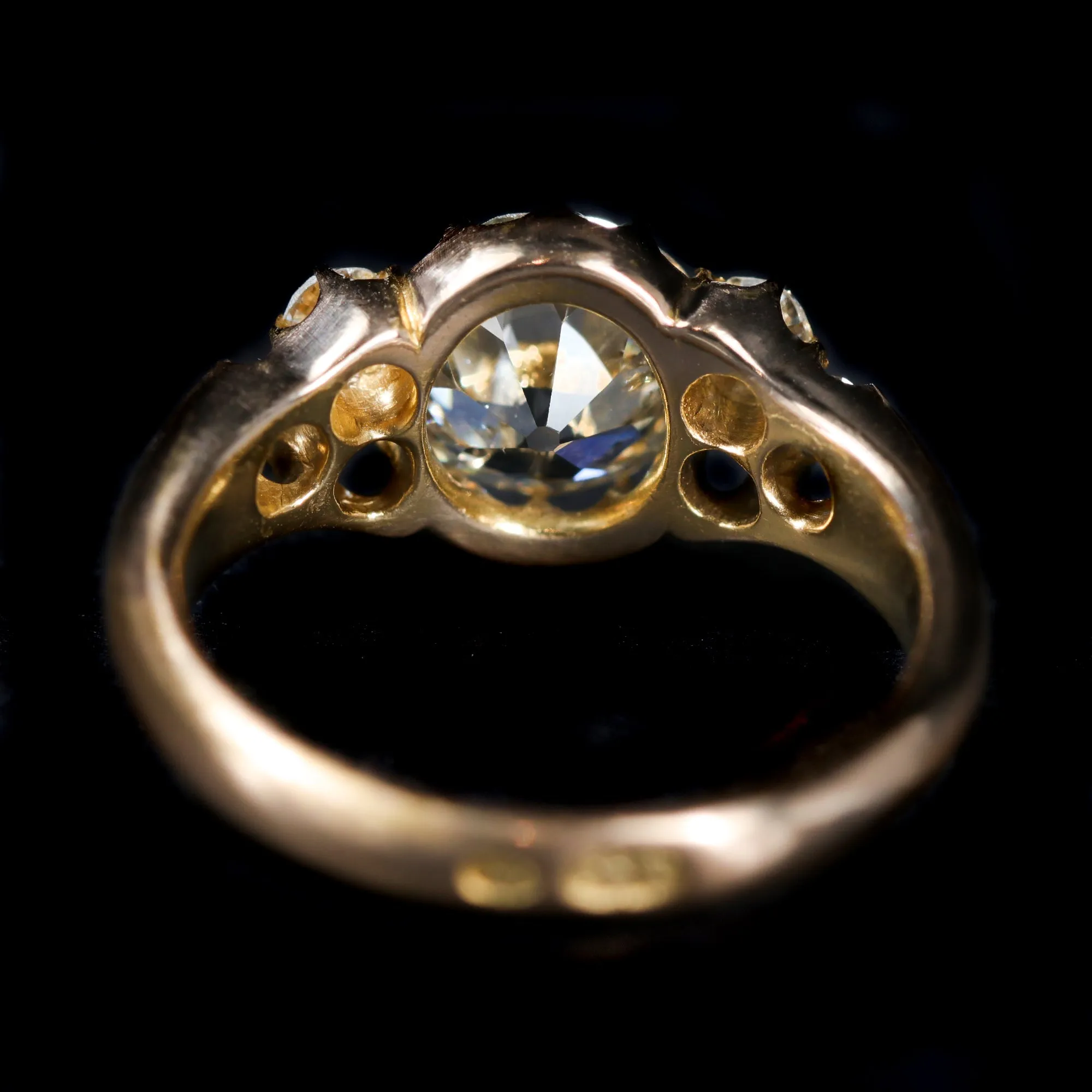 Victorian 2.23 Carat Old Mine Cut Diamond Engagement Ring, Circa 1881