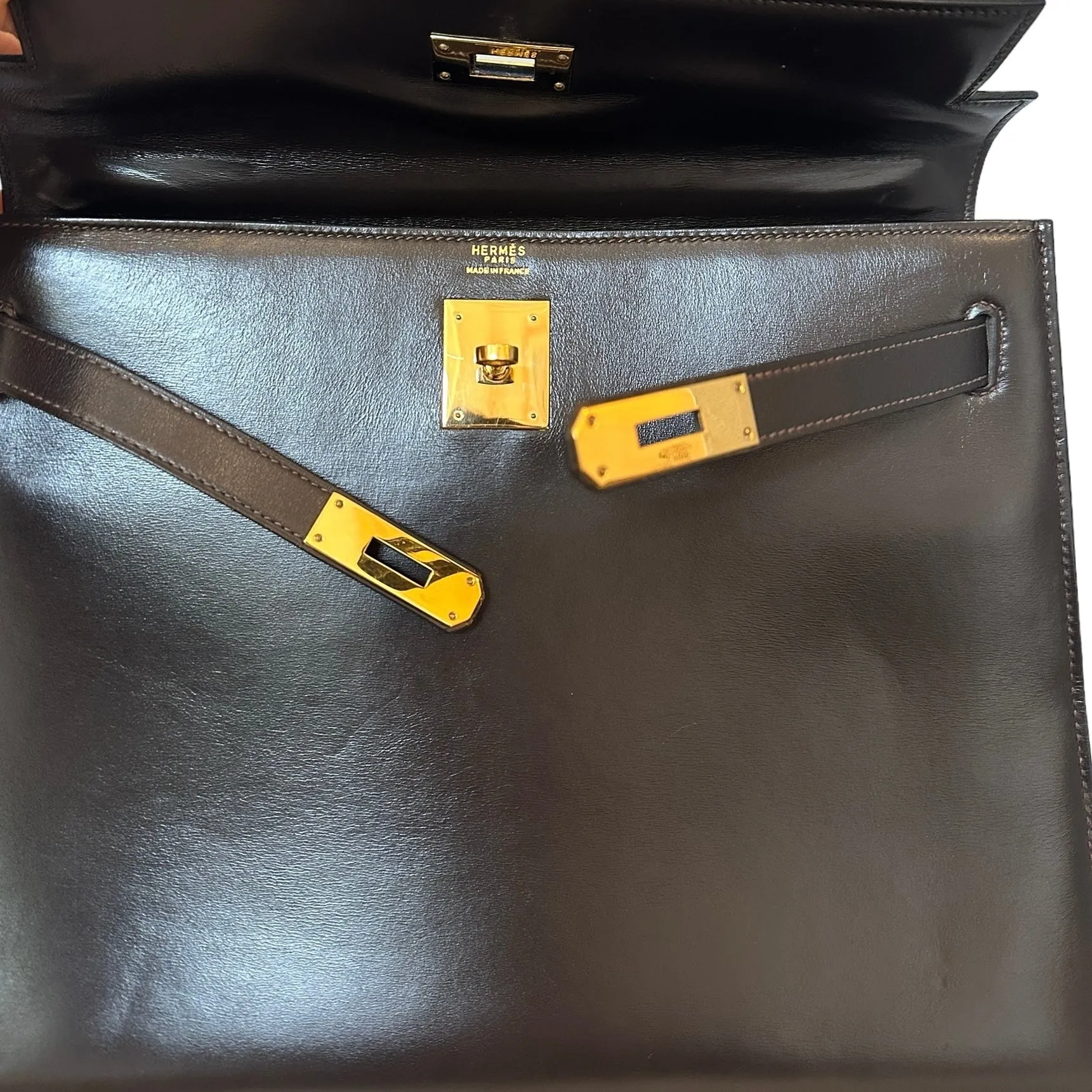 Vintage Brown Kelly Bag
