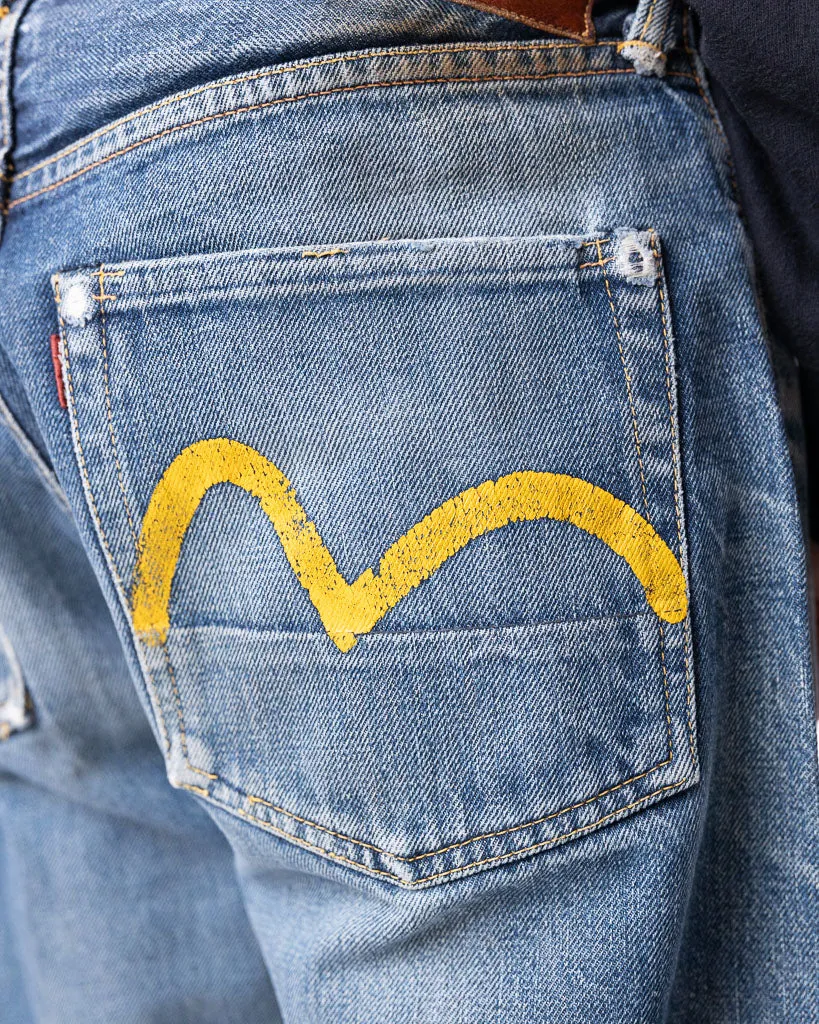 Vintage Evisu Yellow Seagull Two Tone Selvedge Denim