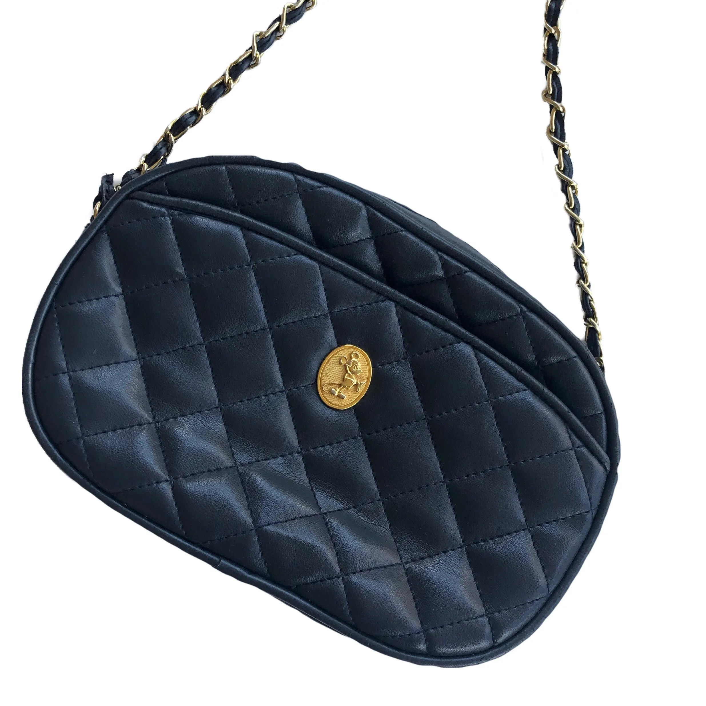 VINTAGE MICKEY MOUSE QUILTED CHAIN BAG