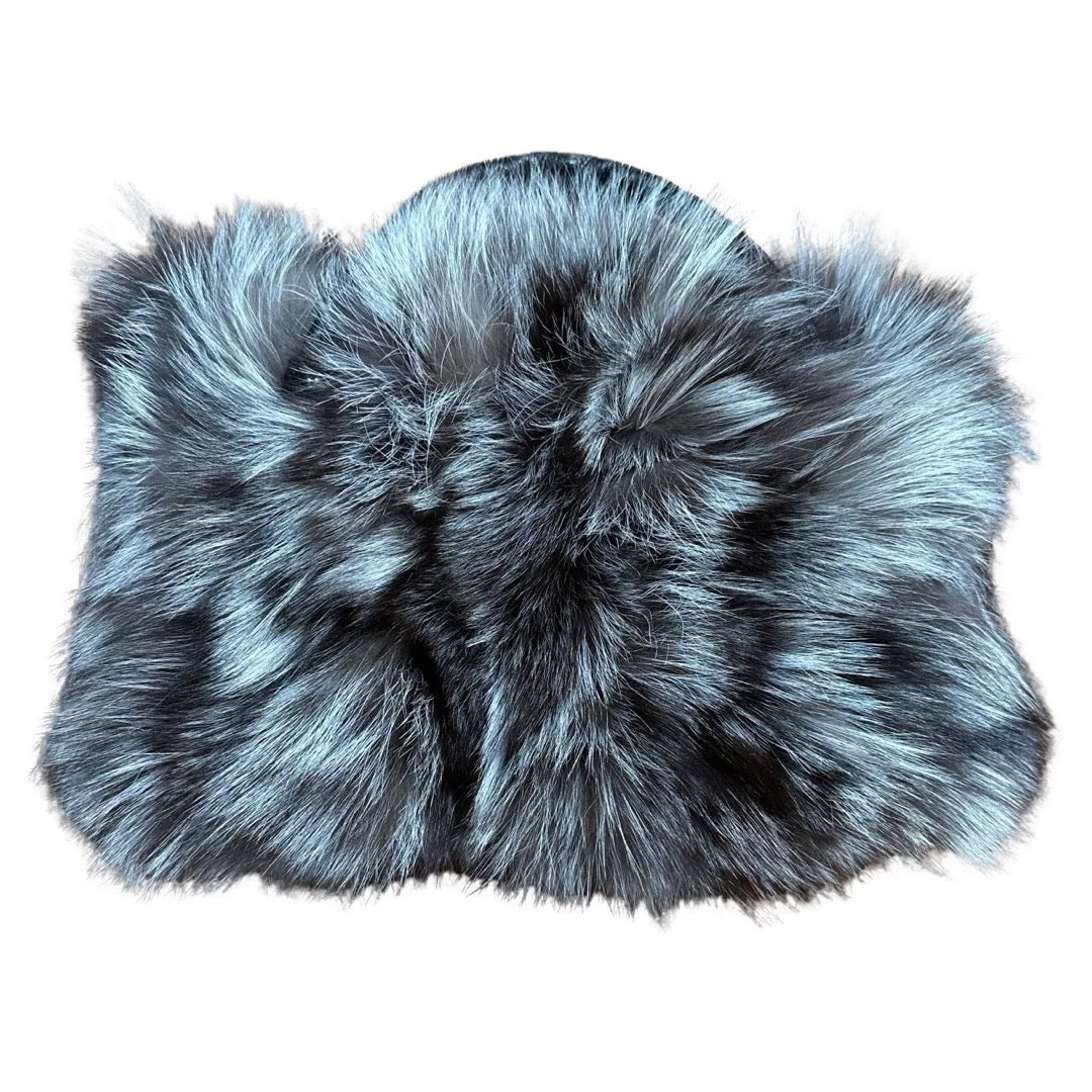 Volare Ladies Silver Fox Fur Handbag