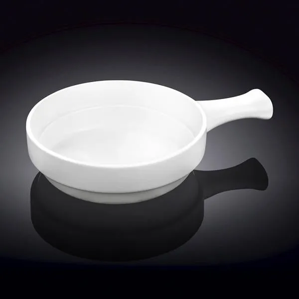 White French Onion Baking Dish With Handle 6" inch | 15 Oz