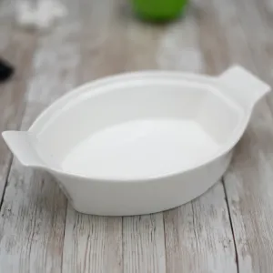 White Oval Casserole Baking Dish 8.5" inch | 22 Cm