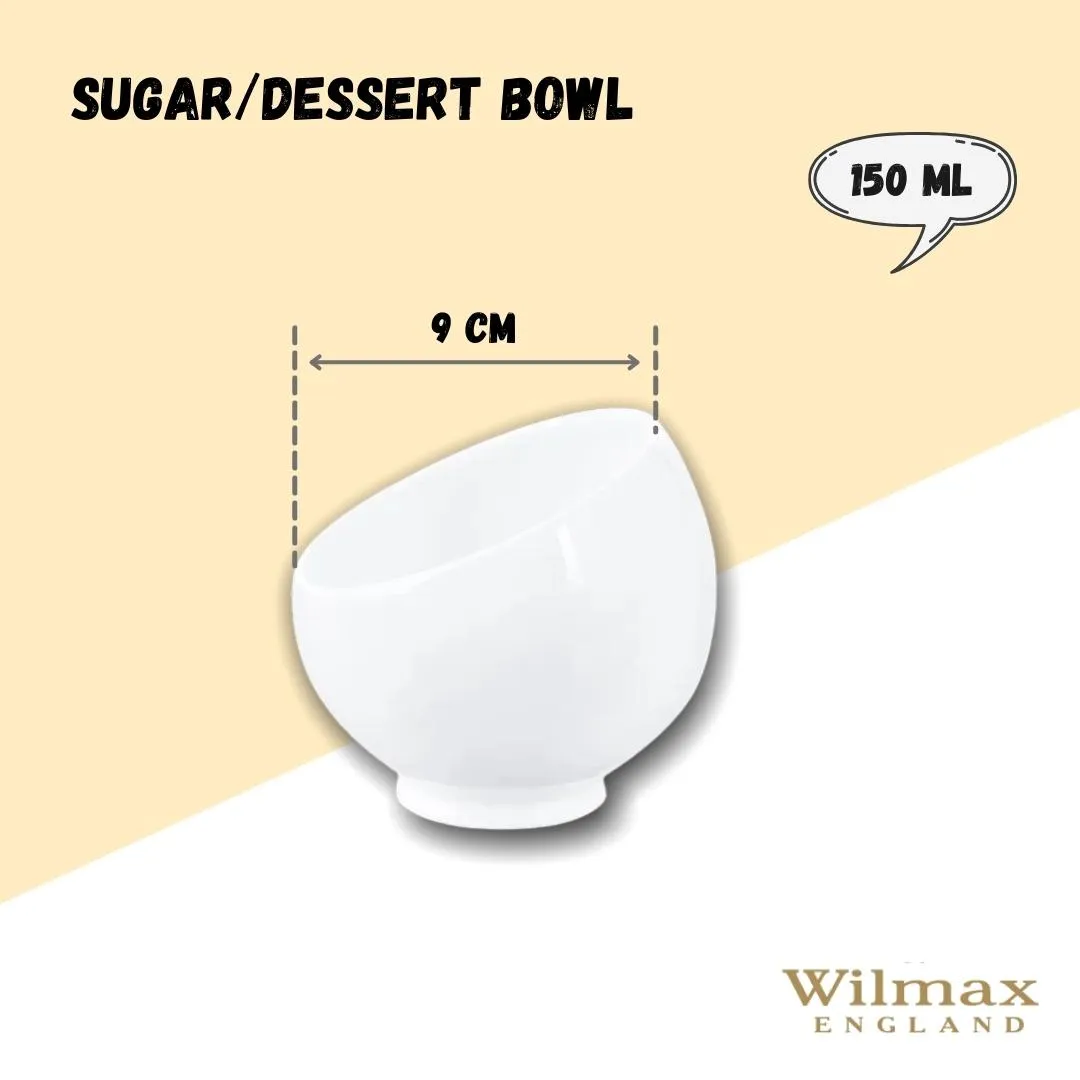 White Sugar/Dessert Bowl 3.5" inch X 3.5" inch | 8.5 X 9 Cm