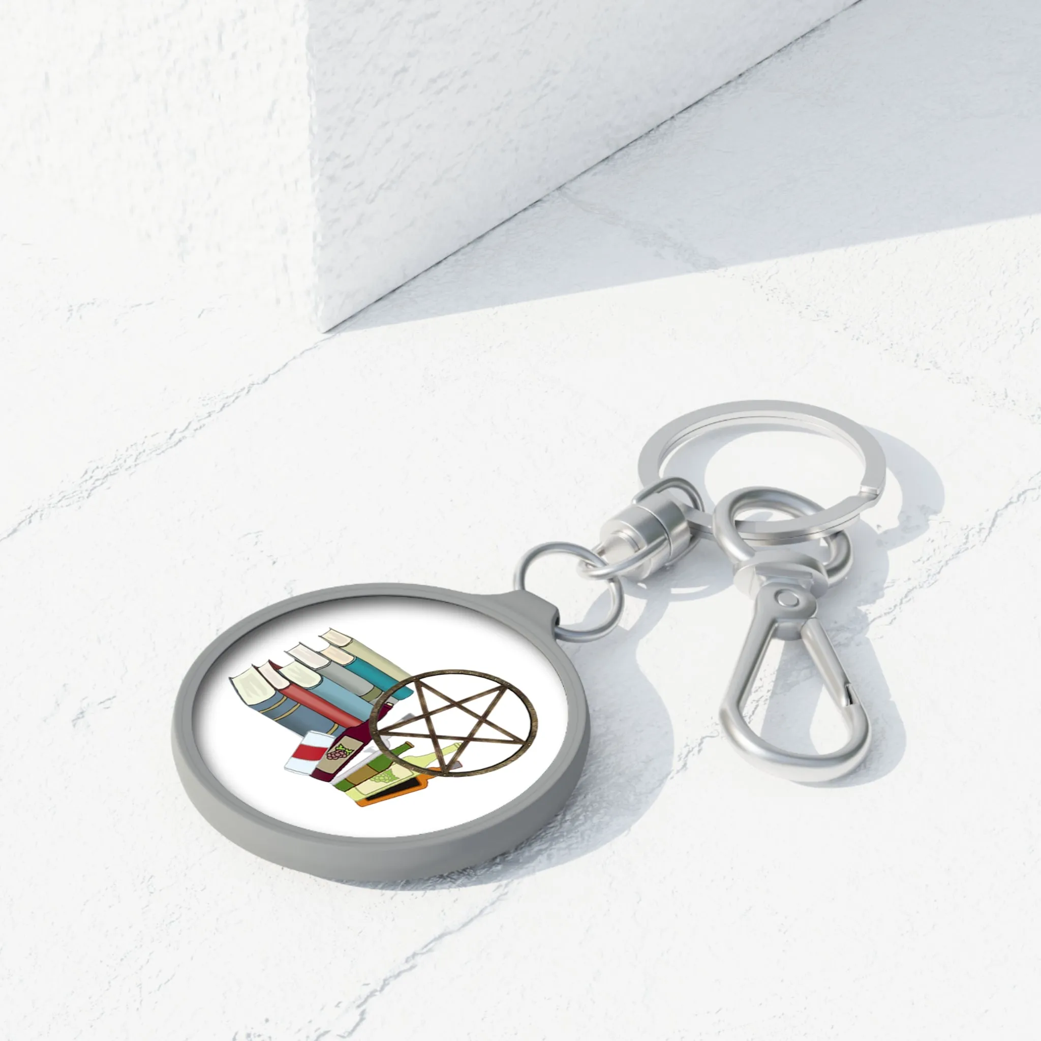 Wine and Witchcraft Keyring Tag