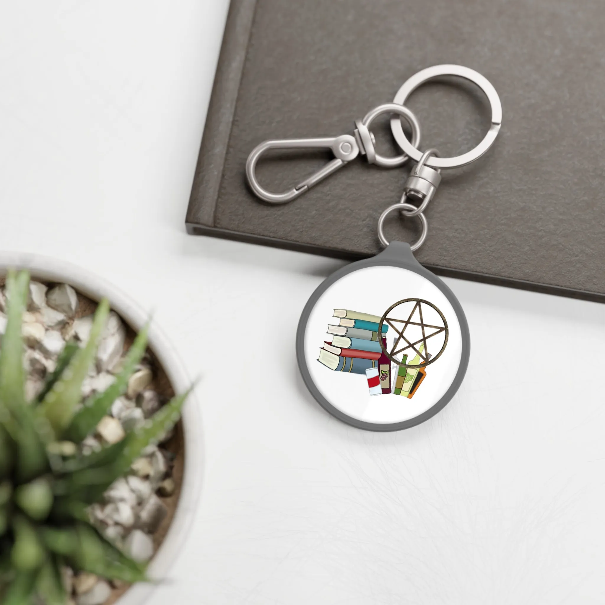 Wine and Witchcraft Keyring Tag