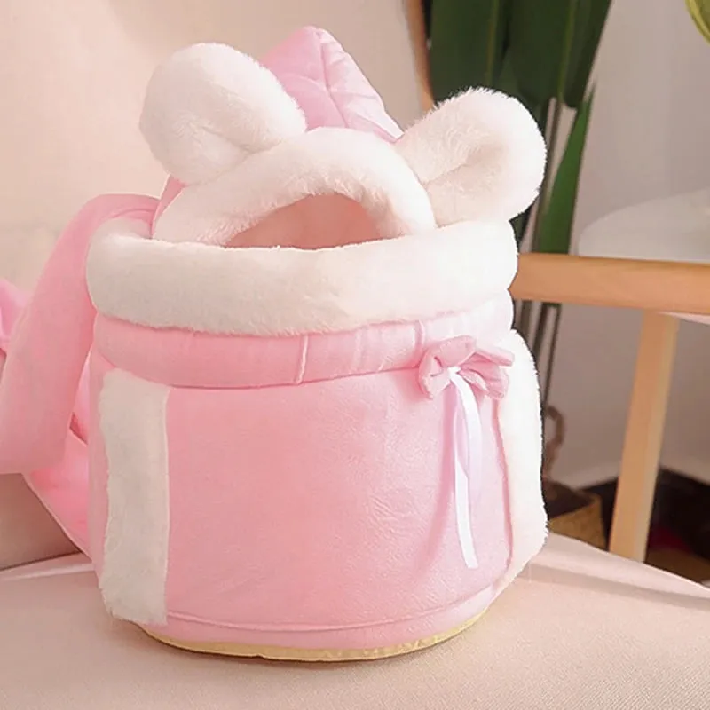 Winter Warm Pet Carrier Bag - Cozy Backpack for Small Cats and Dogs
