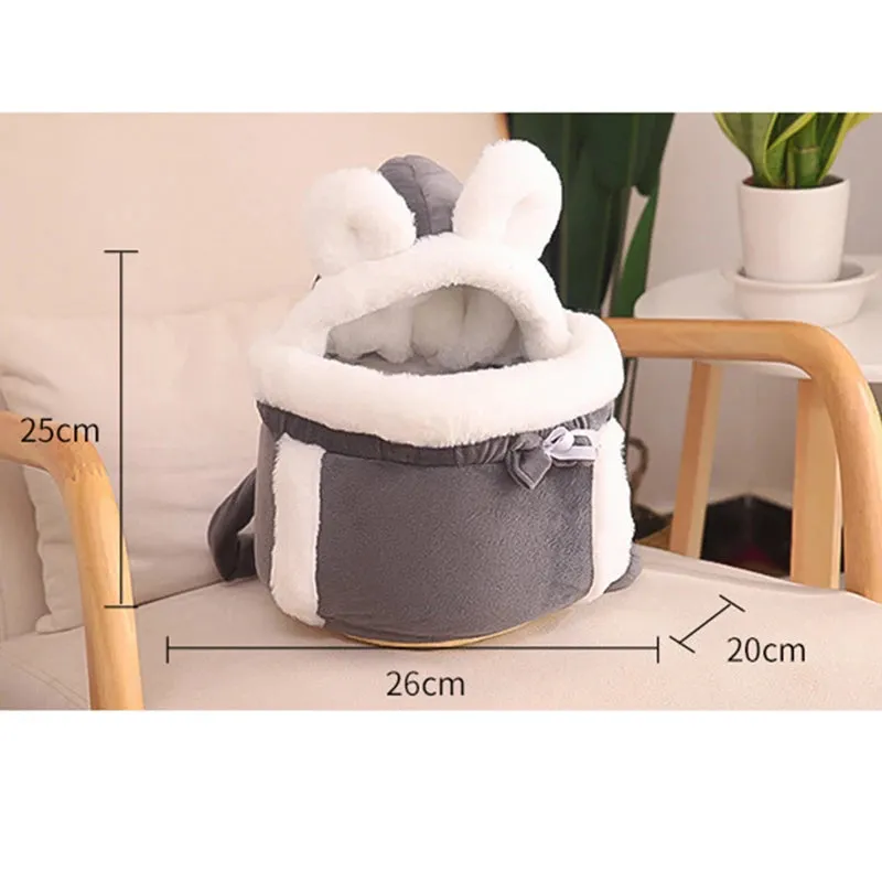Winter Warm Pet Carrier Bag - Cozy Backpack for Small Cats and Dogs