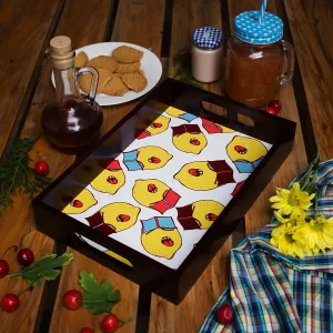 Wodden Serving Tray Lazy Lemons