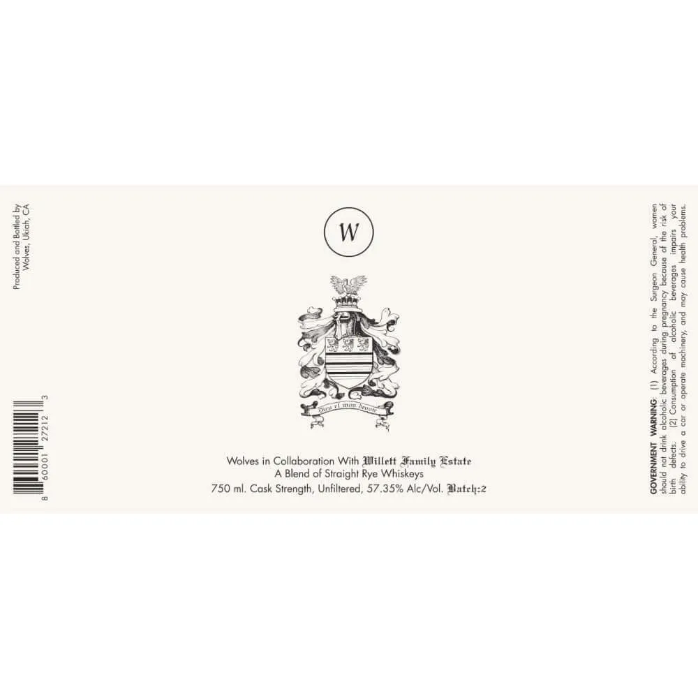 Wolves Whiskey X Willet Distillery The Rye Project Volume Two