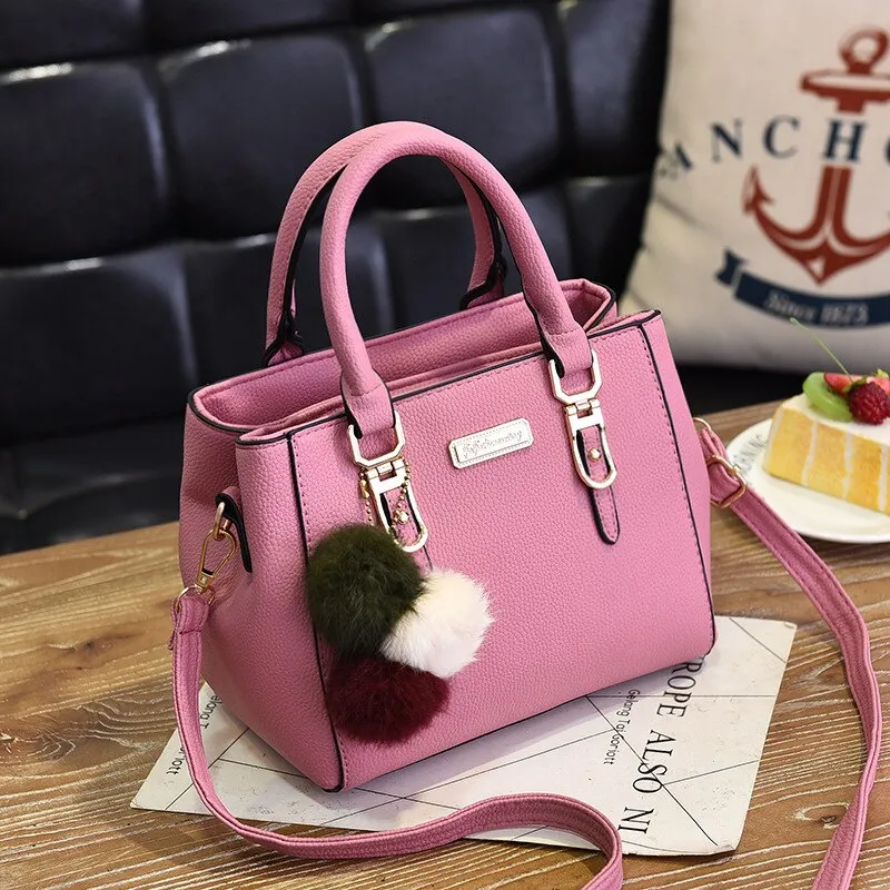 Women - Handbag - Leather with Pendant - Stylish Designer Accessory