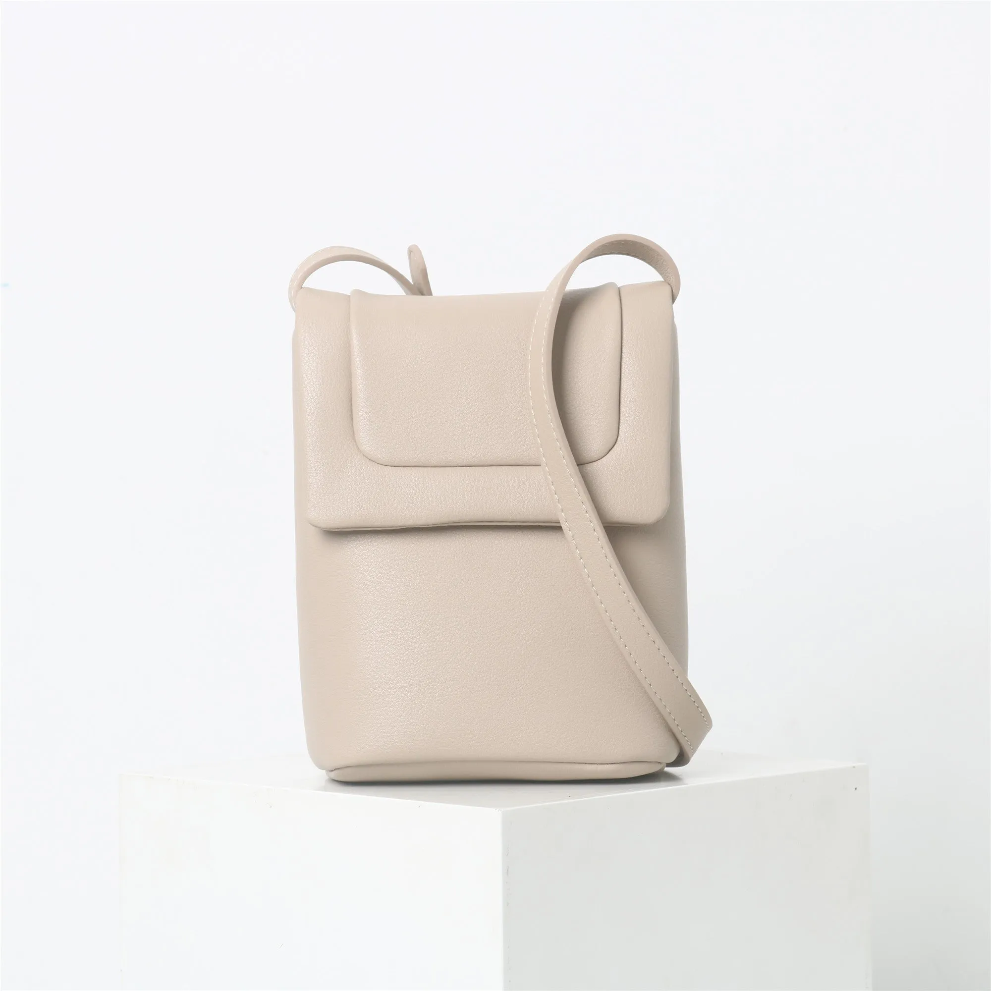 Womens Leather Phone Handle Bag