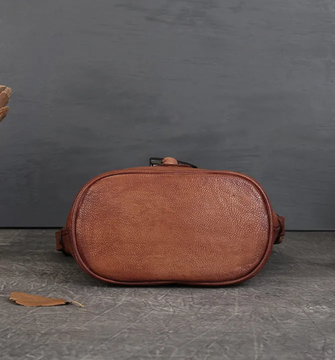 Womens Small Brown Crossbody Purse Genuine Leather Handbags For Women