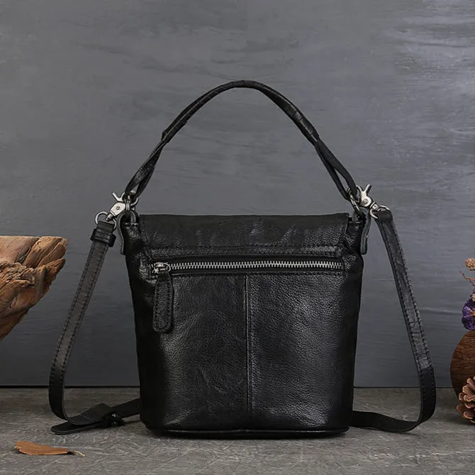Womens Small Brown Crossbody Purse Genuine Leather Handbags For Women