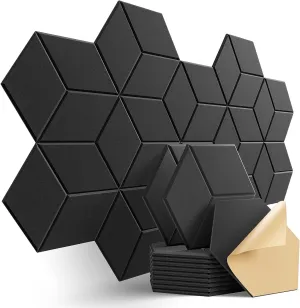 Xtreme Xccessories 12 Pack Self-adhesive Acoustic Sound Proof Foam Panels