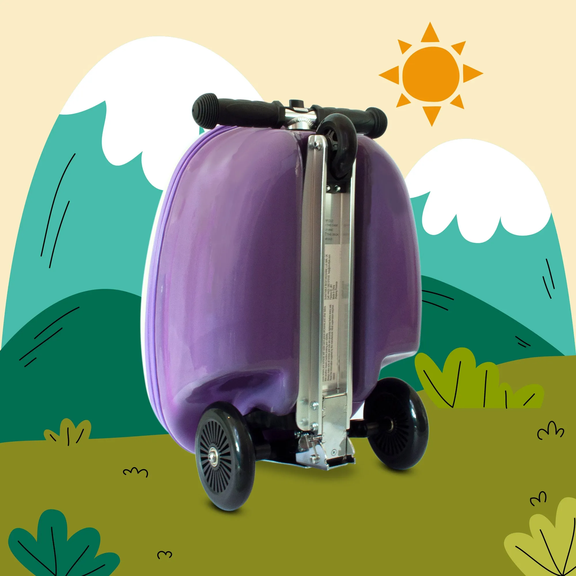 Zinc Flyte Luca the Llama Scooter Suitcase - Children's Luggage