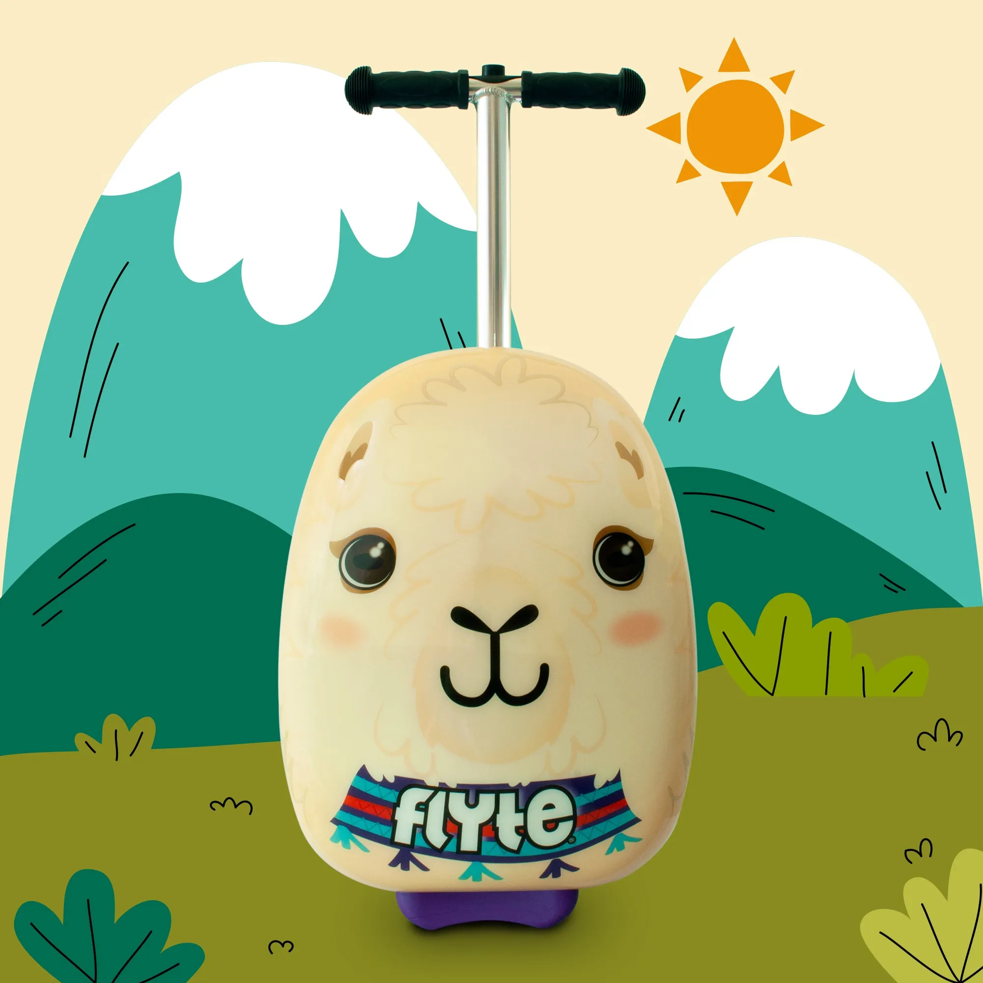 Zinc Flyte Luca the Llama Scooter Suitcase - Children's Luggage