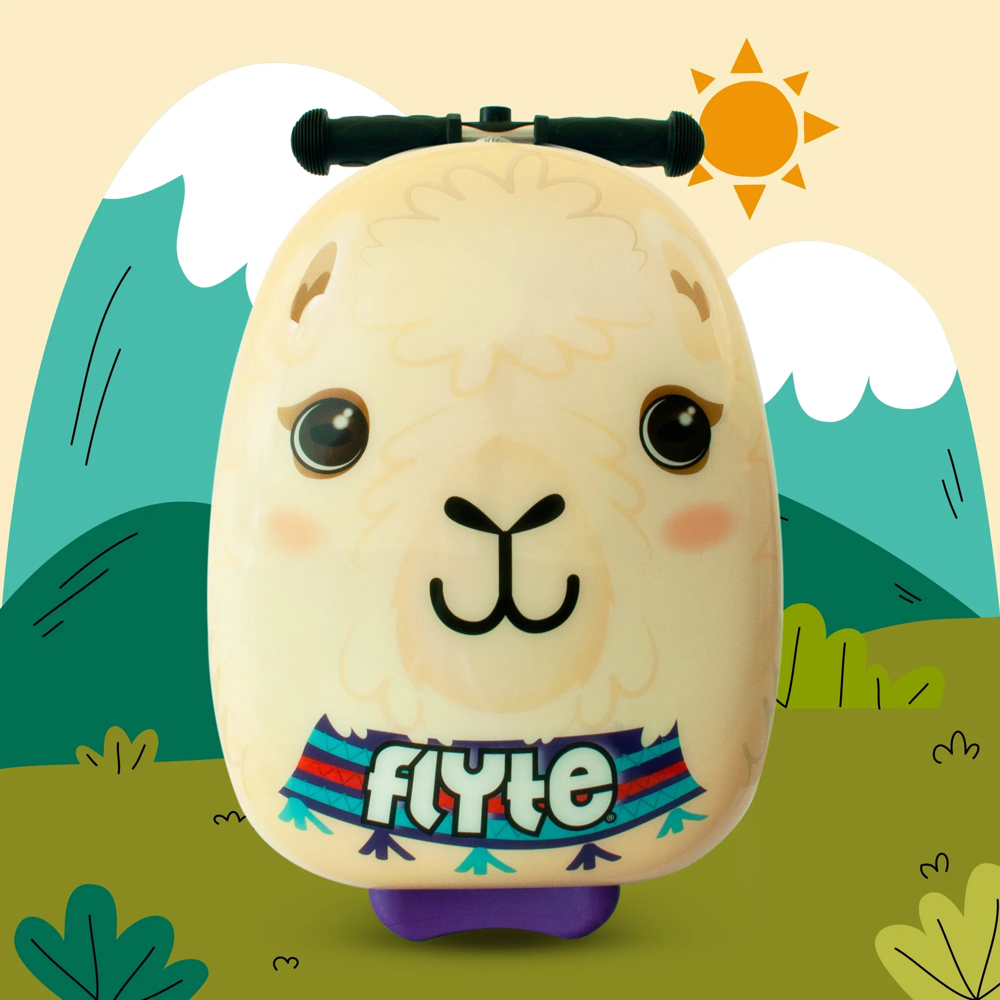 Zinc Flyte Luca the Llama Scooter Suitcase - Children's Luggage