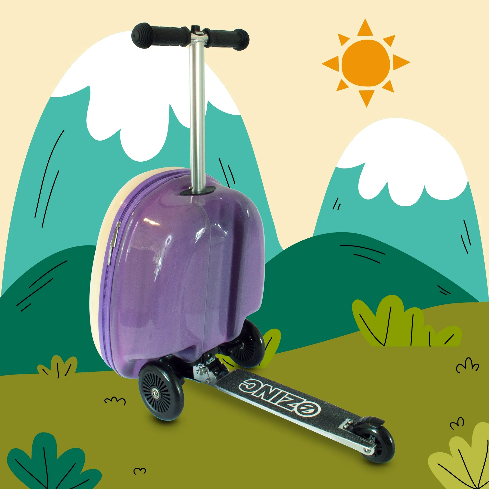 Zinc Flyte Luca the Llama Scooter Suitcase - Children's Luggage